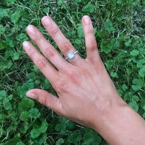 PANDORA square sparkle ring